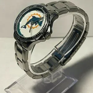 MIAMI DOLPHINS NFL Stainless-Steel Women\'s Luxury Watch by Game Time !!NEW!! Miami Dolphins NFL Ladies Stainless-Steel Luxury Watch by  main image 2